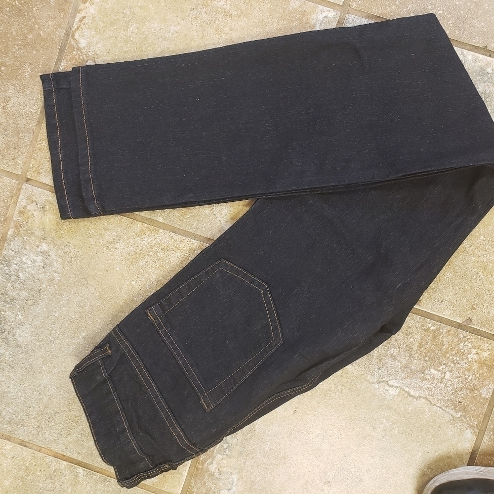 NWT Dark Rewash Floral Low Rise Straight Leg Jeans - Picture 3 of 4